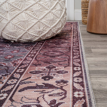 Victoria Ornate Persian All-over Washable Area Rug